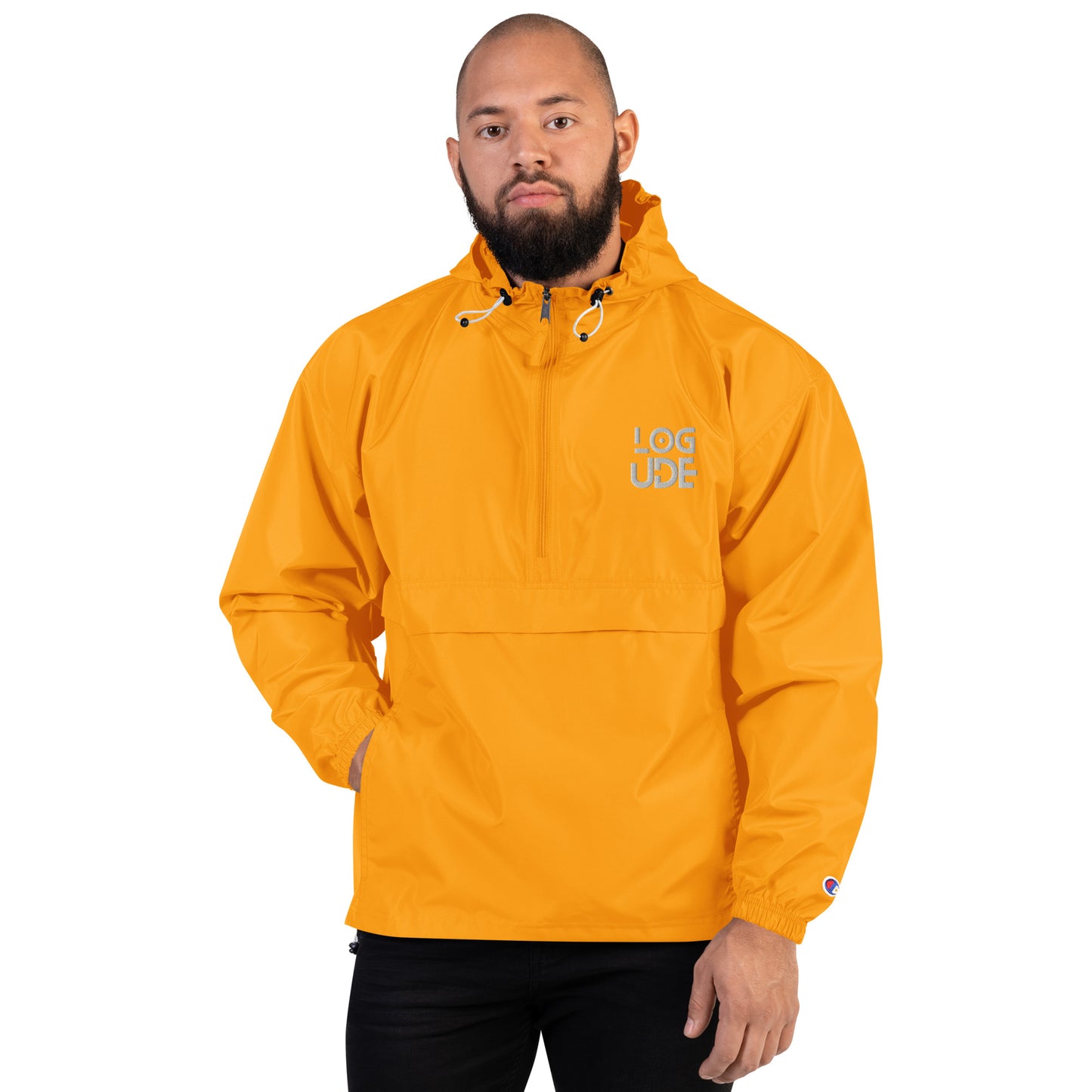 Logude Men Embroidered Champion Packable Jacket