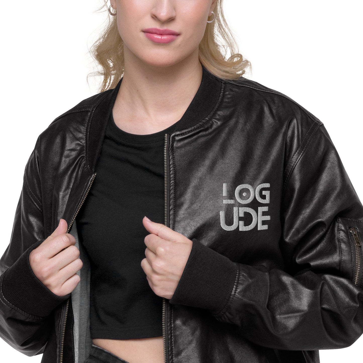Logude Leather Bomber Jacket