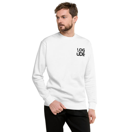 Logude Men Premium Sweatshirt White