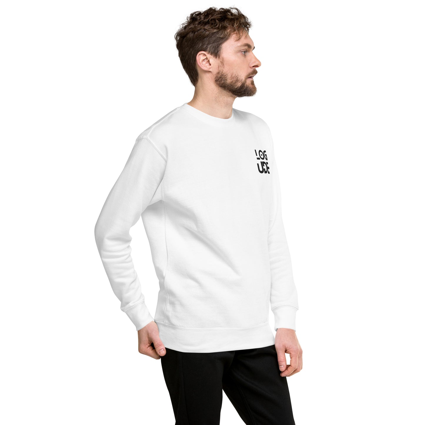Logude Men Premium Sweatshirt White
